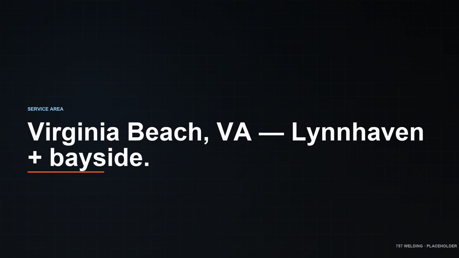 Virginia Beach industrial welding