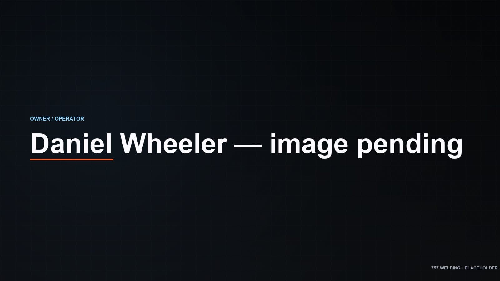 Daniel Wheeler, owner of 757 Welding — image pending